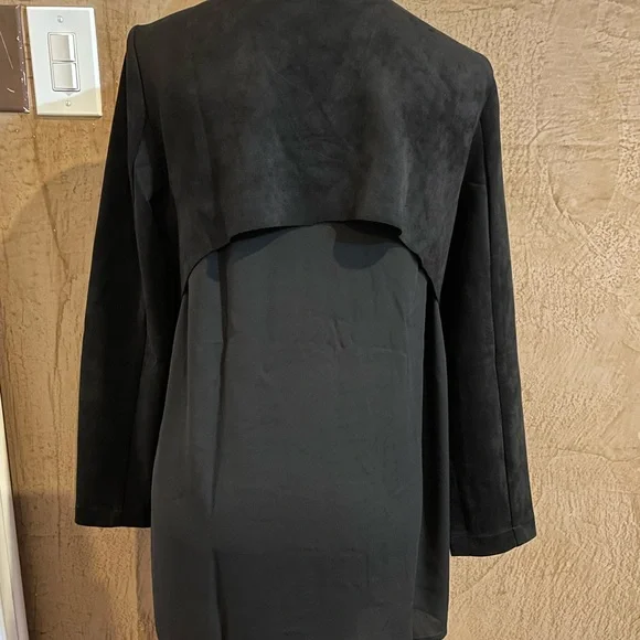 Truth Black Teddy Jacket Open Front Design - Picture 6 of 6